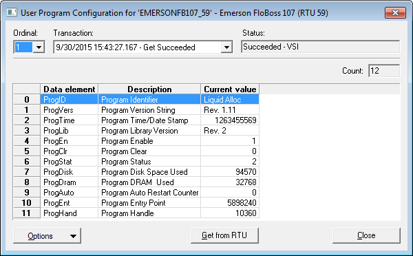 User Program Configuration